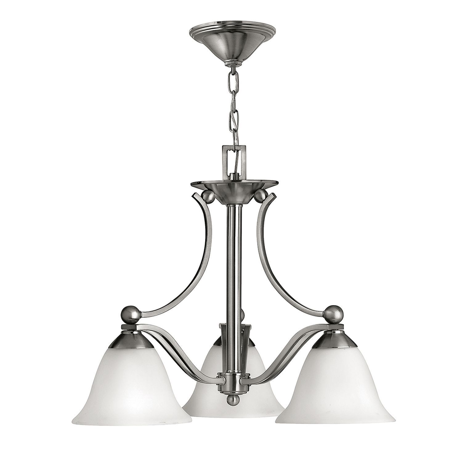 Designer Esstischlampe VERVE in Nickel Weiß verstellbar