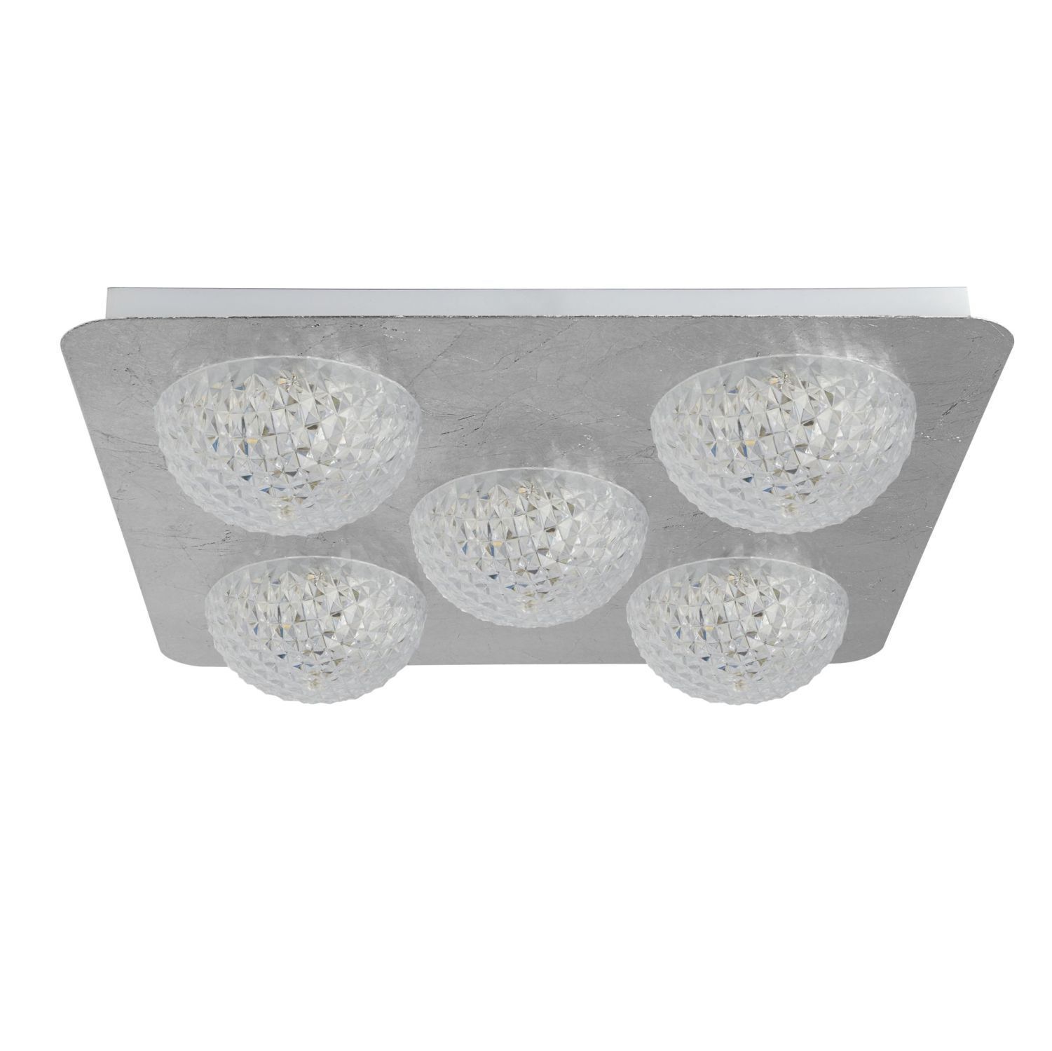 LED Einbauspot in Silber Metall L:43 cm 6 W 5-flammig