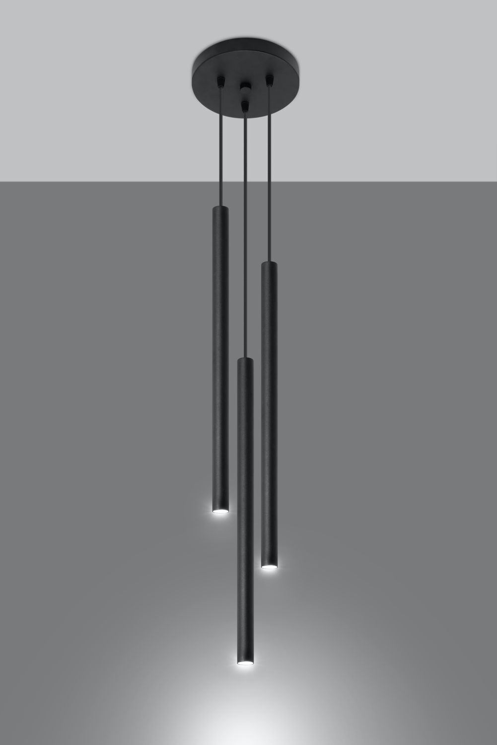 Minimalistische Hängeleuchte Schwarz Ø20cm 3x G9 PETERA