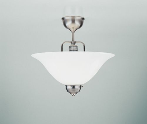 Stilvolle Deckenlampe Messing Glas E27 Ø35 cm in Nickel