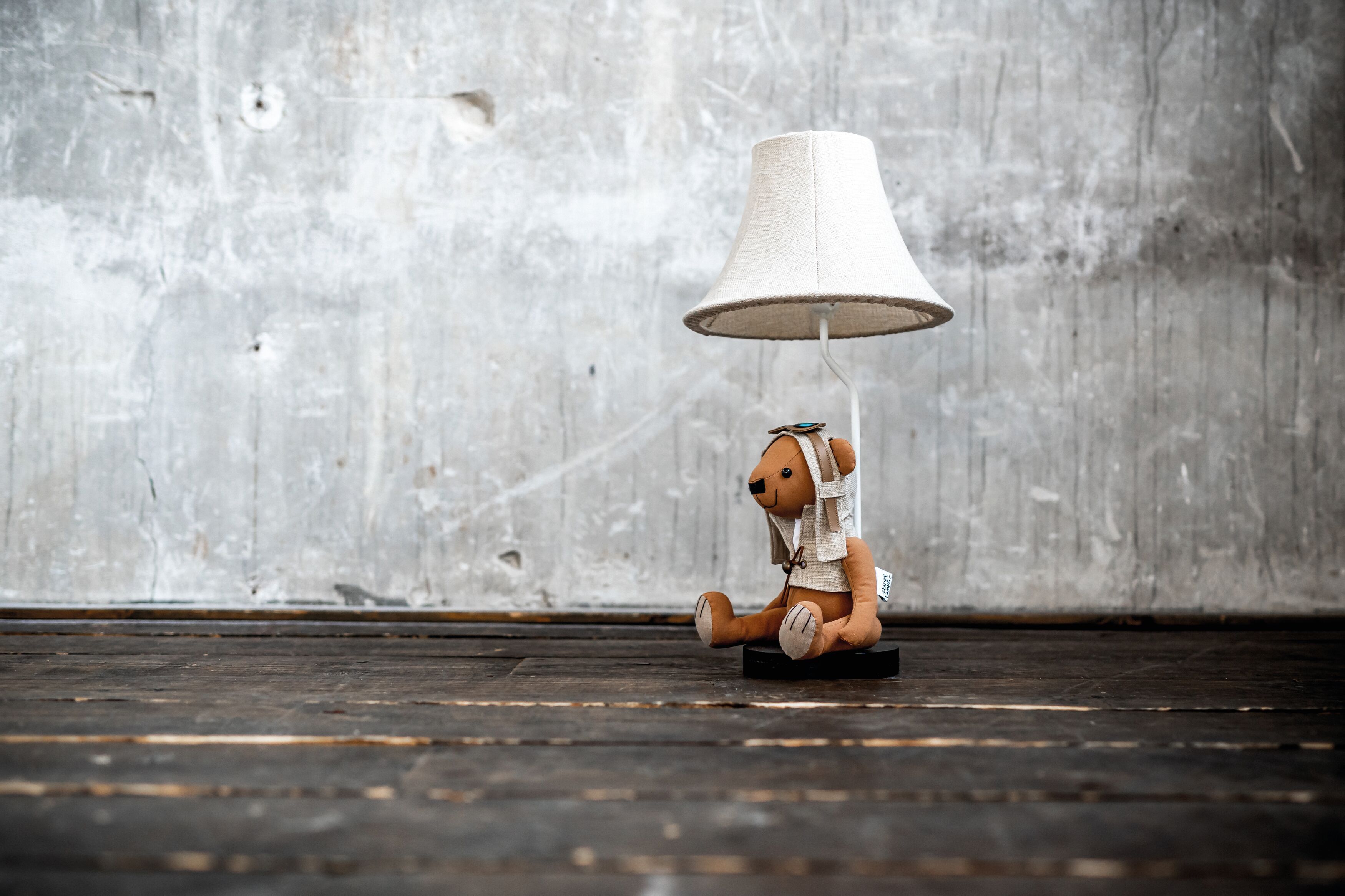 Tischlampe Kinderzimmer Wohnzimmer 61 cm Bär mit LED