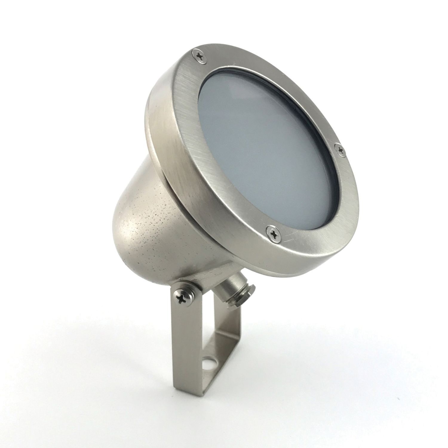 Kleine Außenlampe schwenkbar Messing Glas GU10 IP64 Ø 9,5 cm