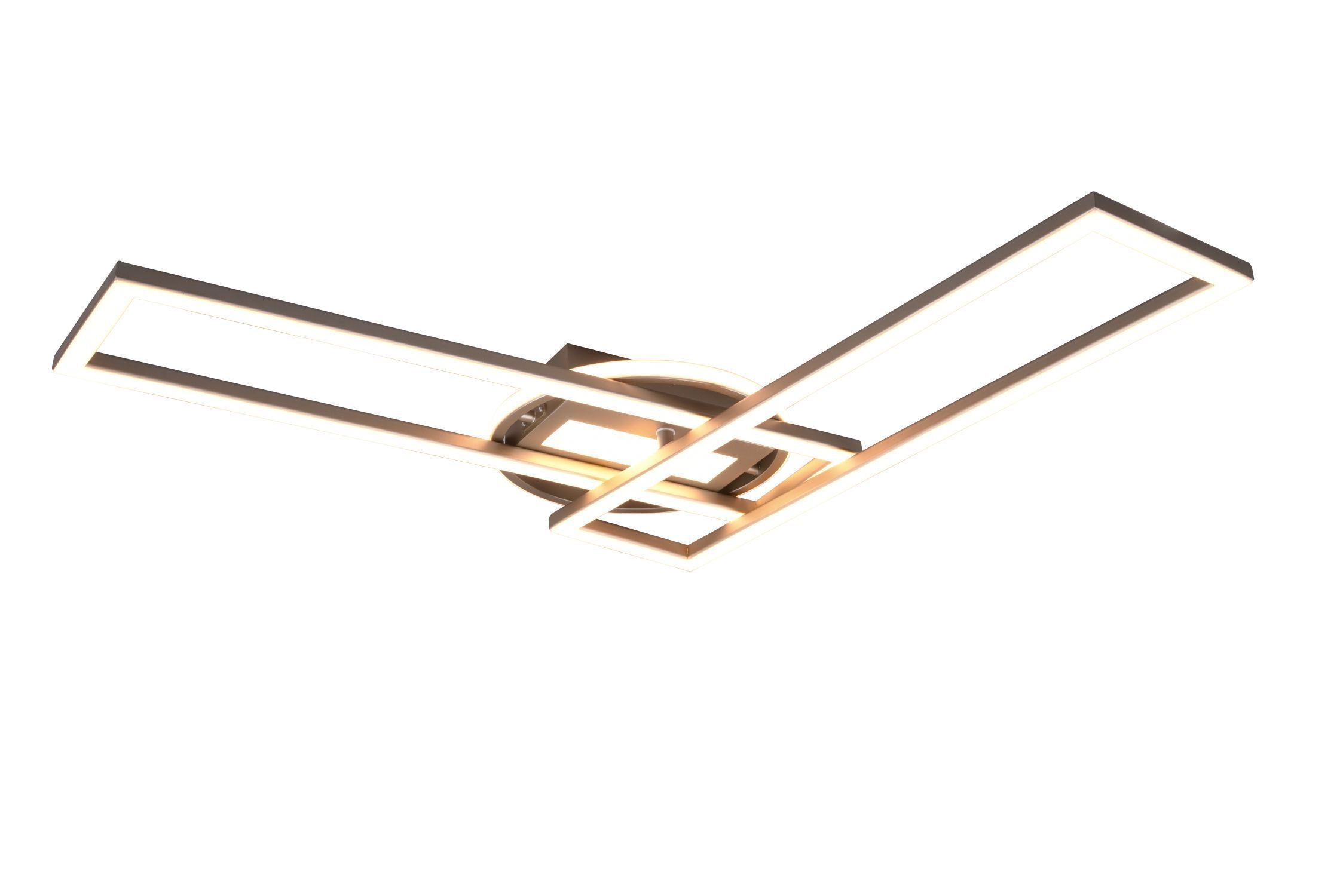 LED Deckenlampe in Nickel Dimmer Fernbedienung 4500 lm