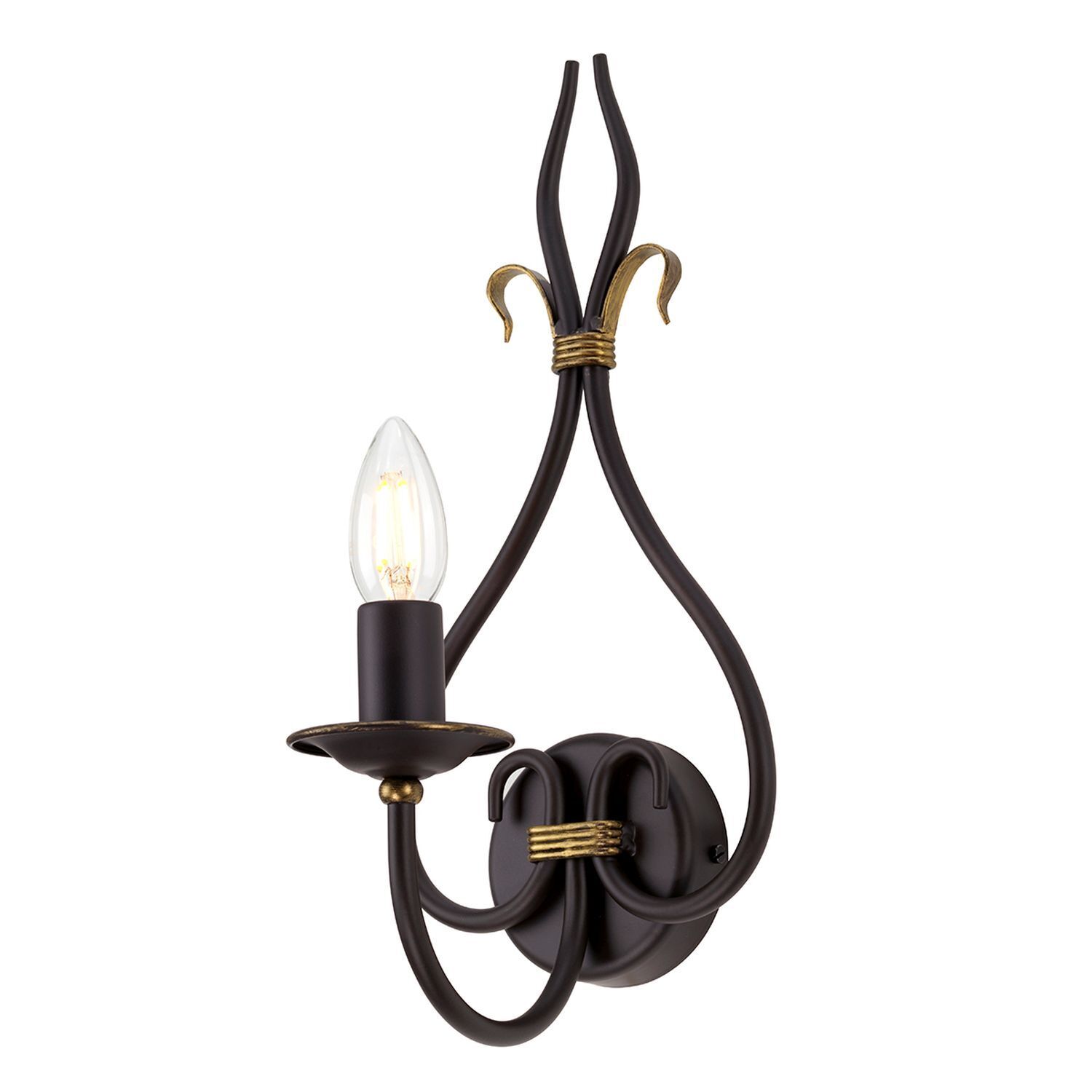 Wandleuchter CANDELA 15 Rostbraun B:17cm Lampe