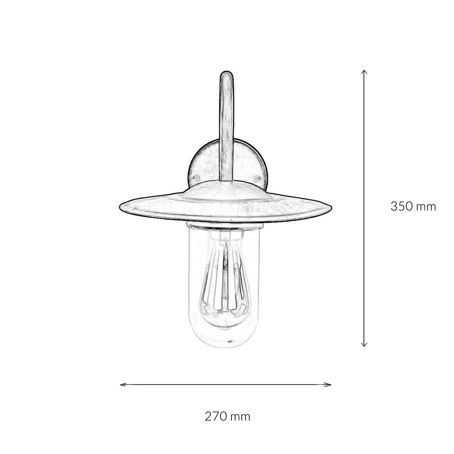 Maritime Wandlampe für Außen E27 IP44 GÖTEBORG