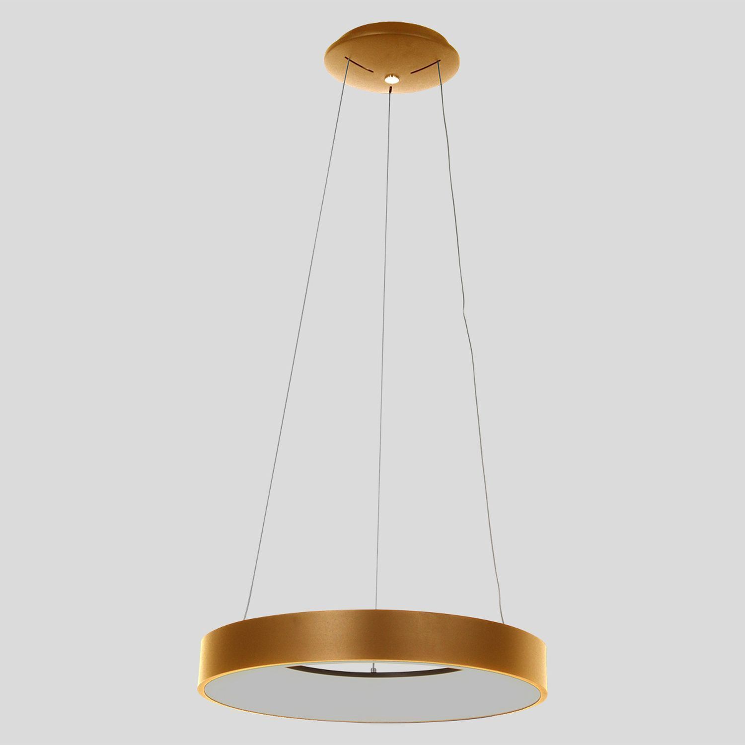 Blendarme LED Pendelleuchte in Gold Weiß Ø48 cm rund