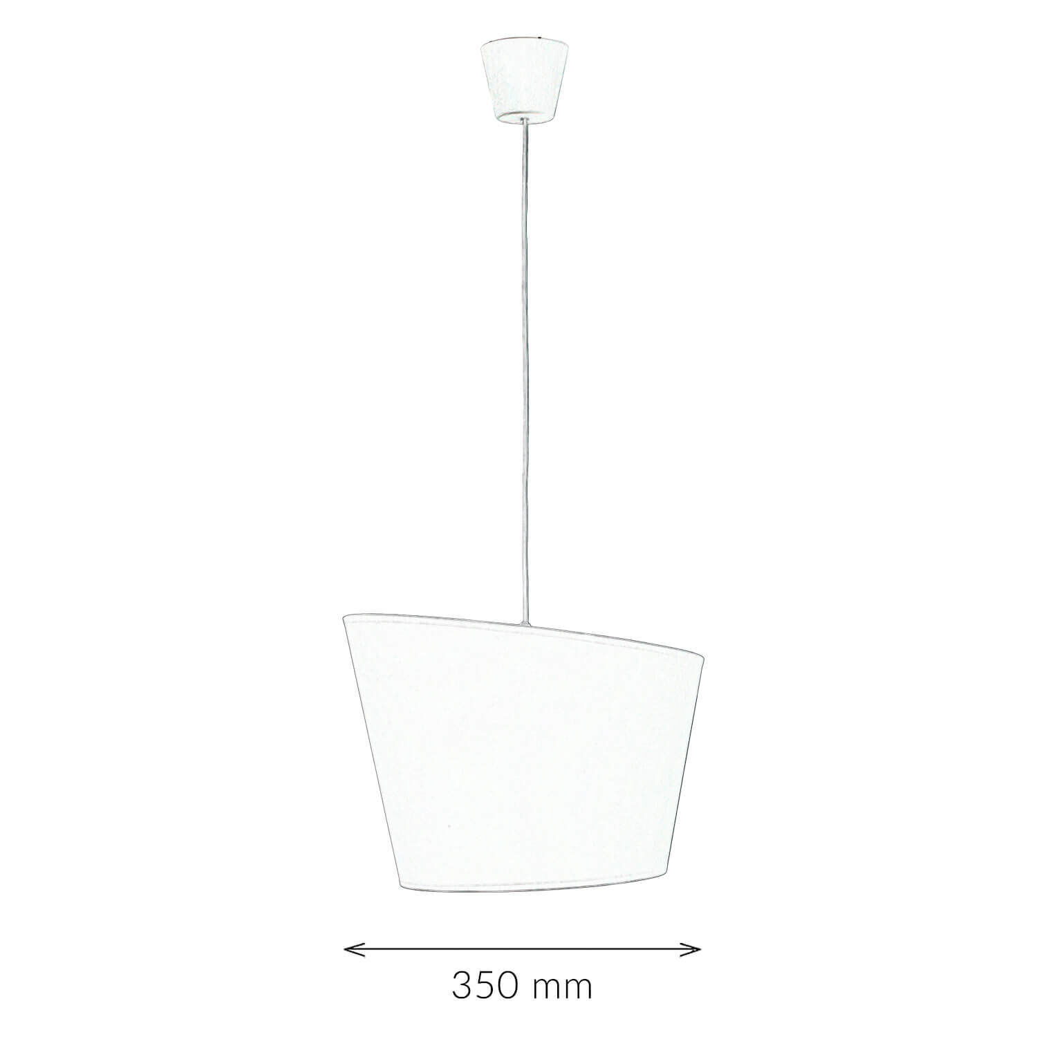 Stylische Hängelampe GABRIELA Weiß Design Ø35cm