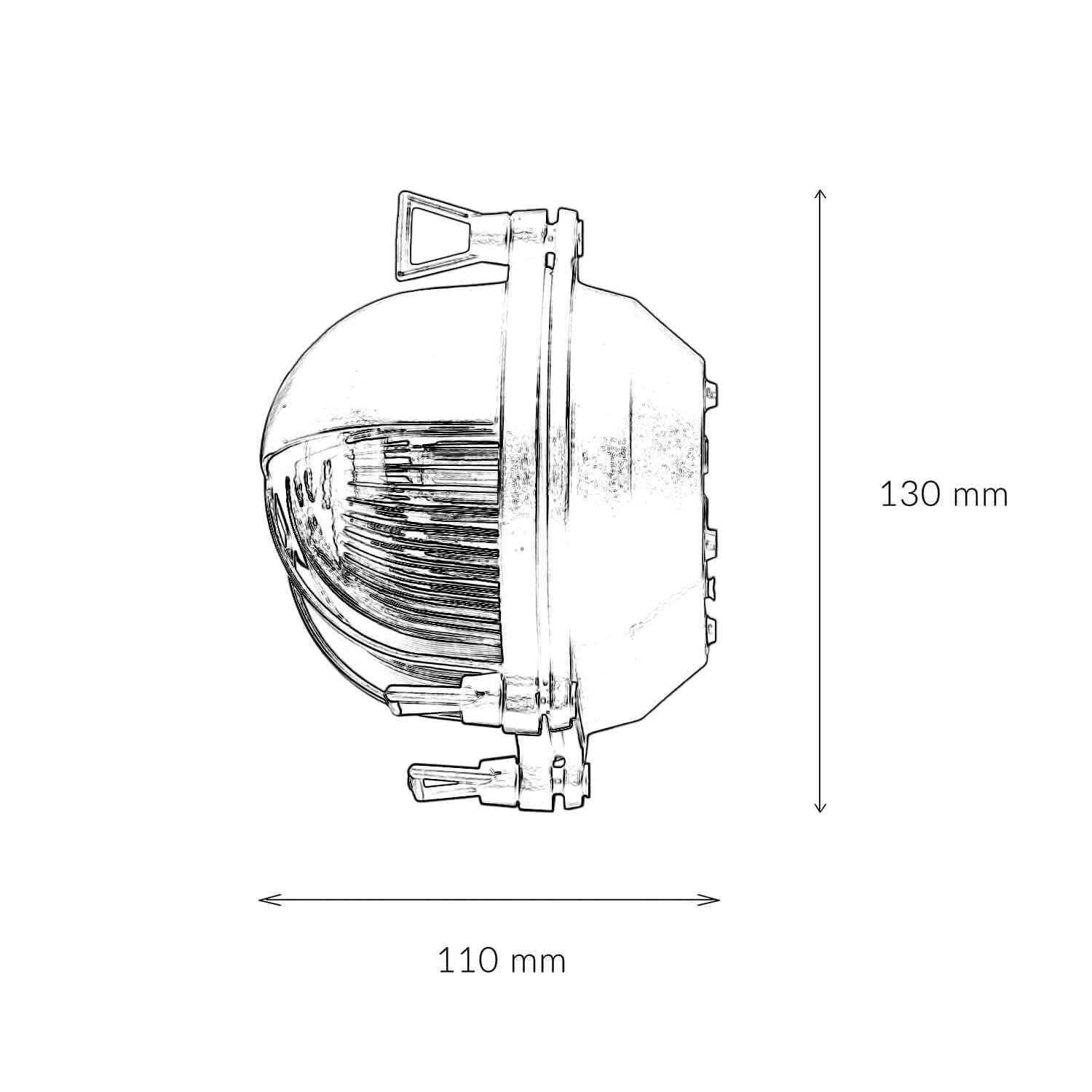 Wandlampe Messing Riffelglas IP64 rostfrei E27 außen