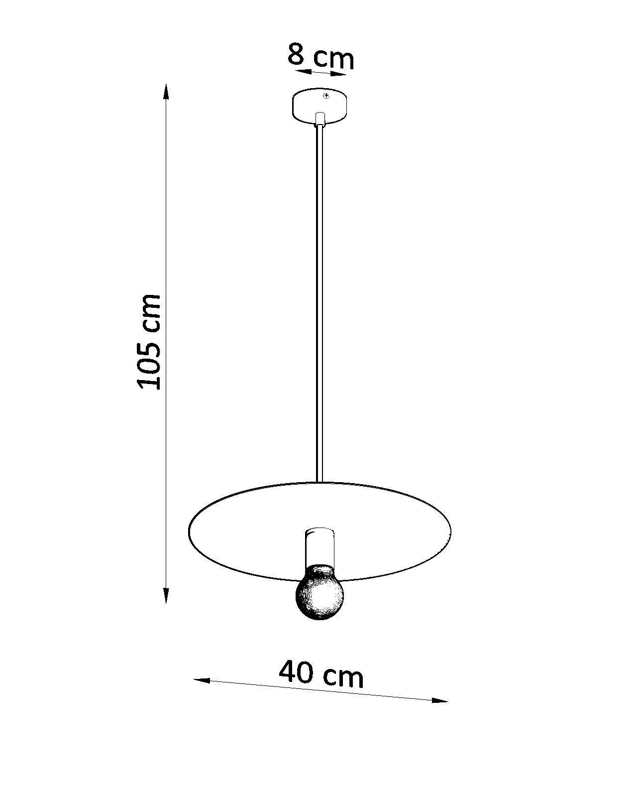 Hängelampe Weiß Ø 40 cm Metall E27 Küche Esszimmer