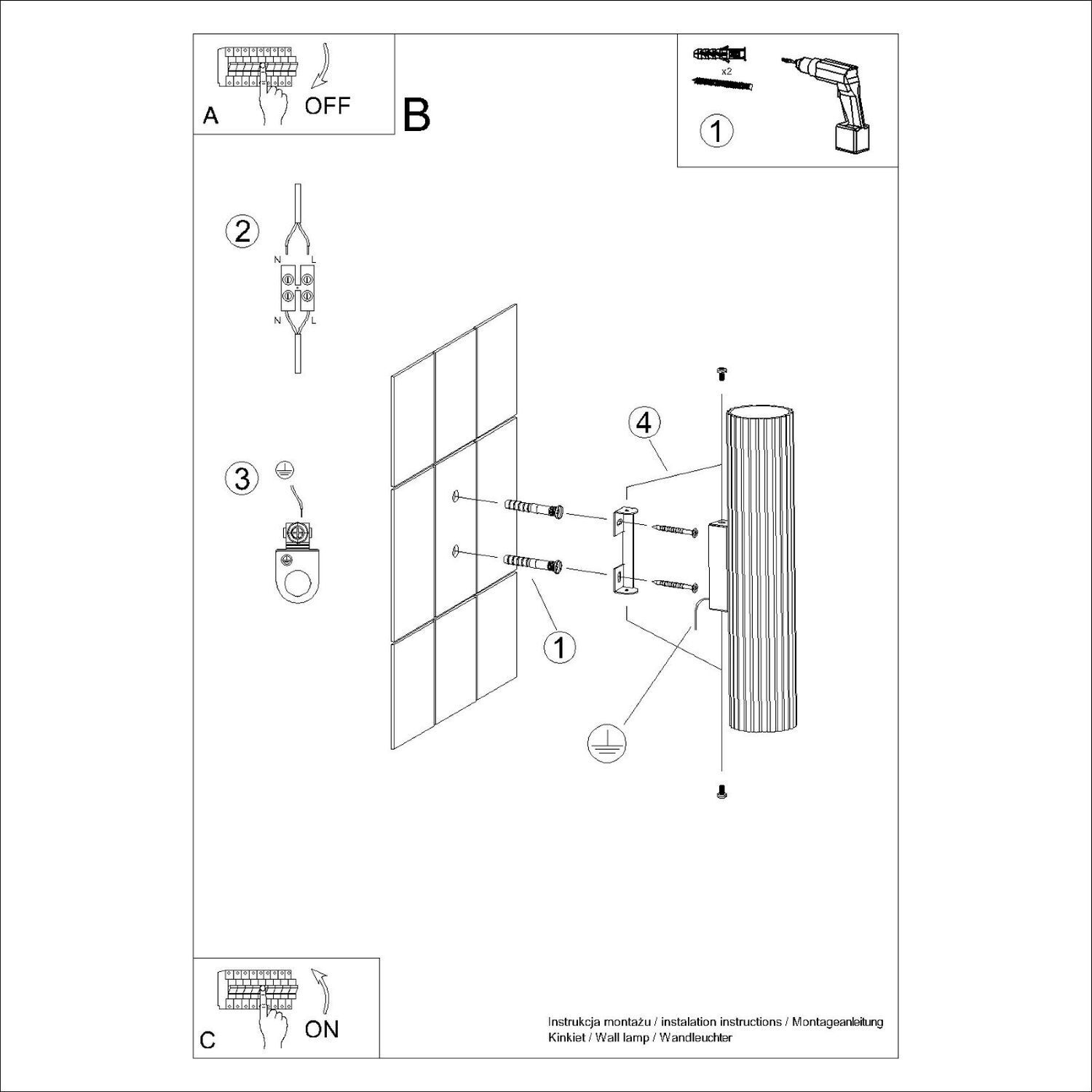 Wandleuchte Up Down Aluminium H: 30 cm Grün GU10 2-flammig