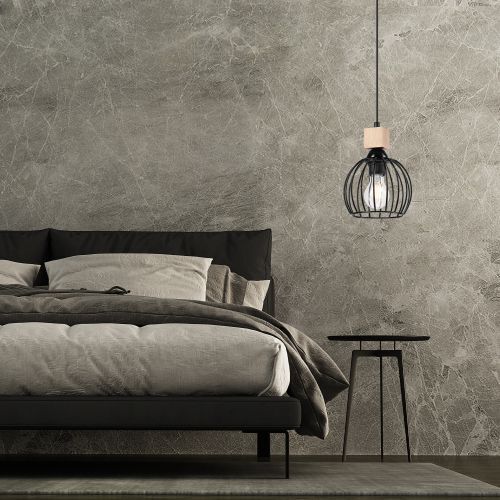 Pendelleuchte CHANIA Schwarz Metall rund Esstisch