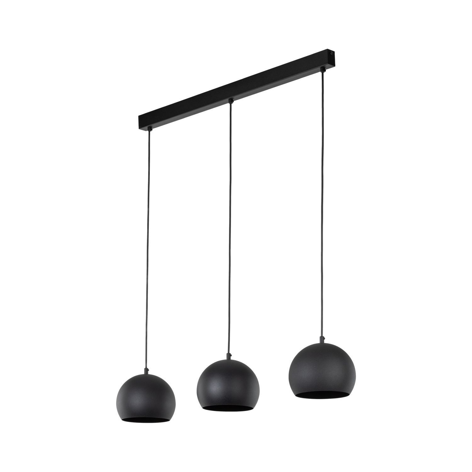 Pendelleuchte Schwarz 3-flammig E27 L: 81 cm höhenverstellbar