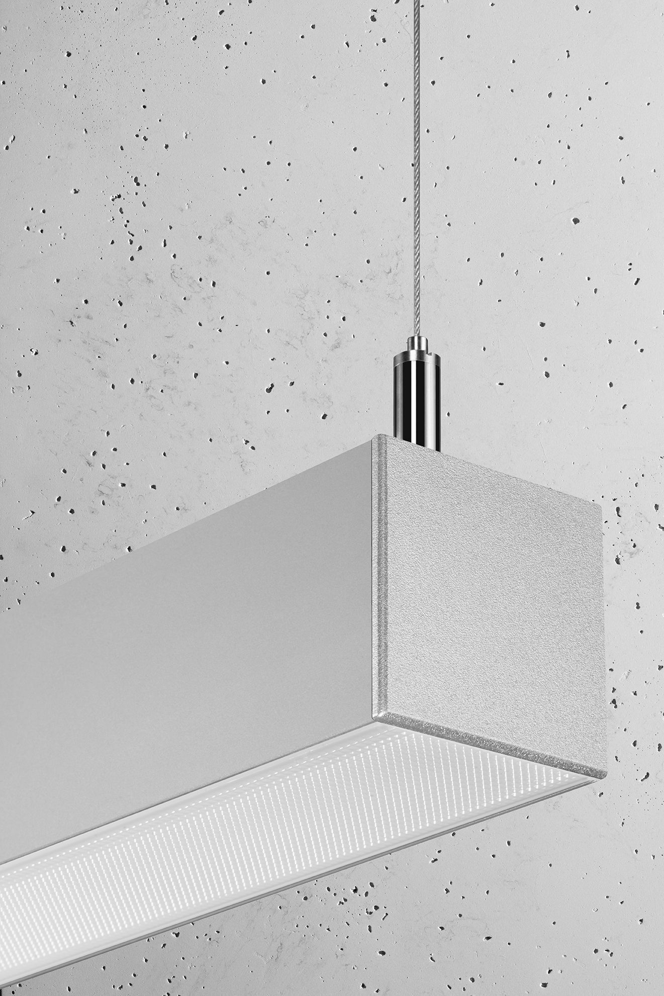 LED Hängelampe Metall Grau B: 67 cm 4000 K schmal