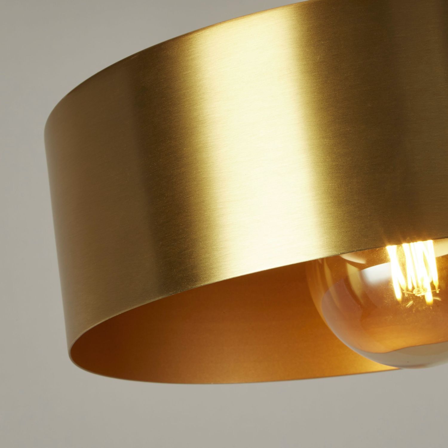 Hängeleuchte Gold Schwarz D: 30 cm rund Metall Modern