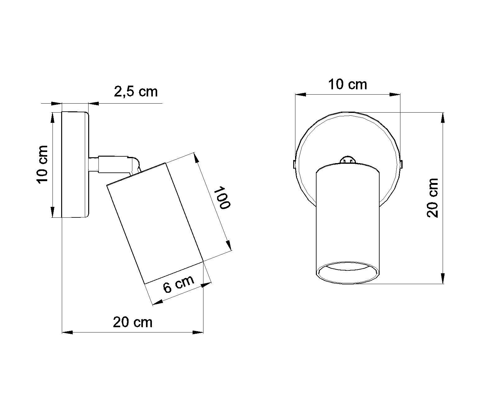 Spot Lampe Holz rund GU10 Modern wohnlich VESUVIA