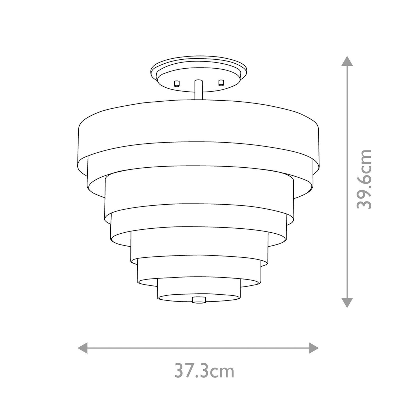 Deckenlampe Metall Ø 37,3 cm rund in Messing Antik Weiß