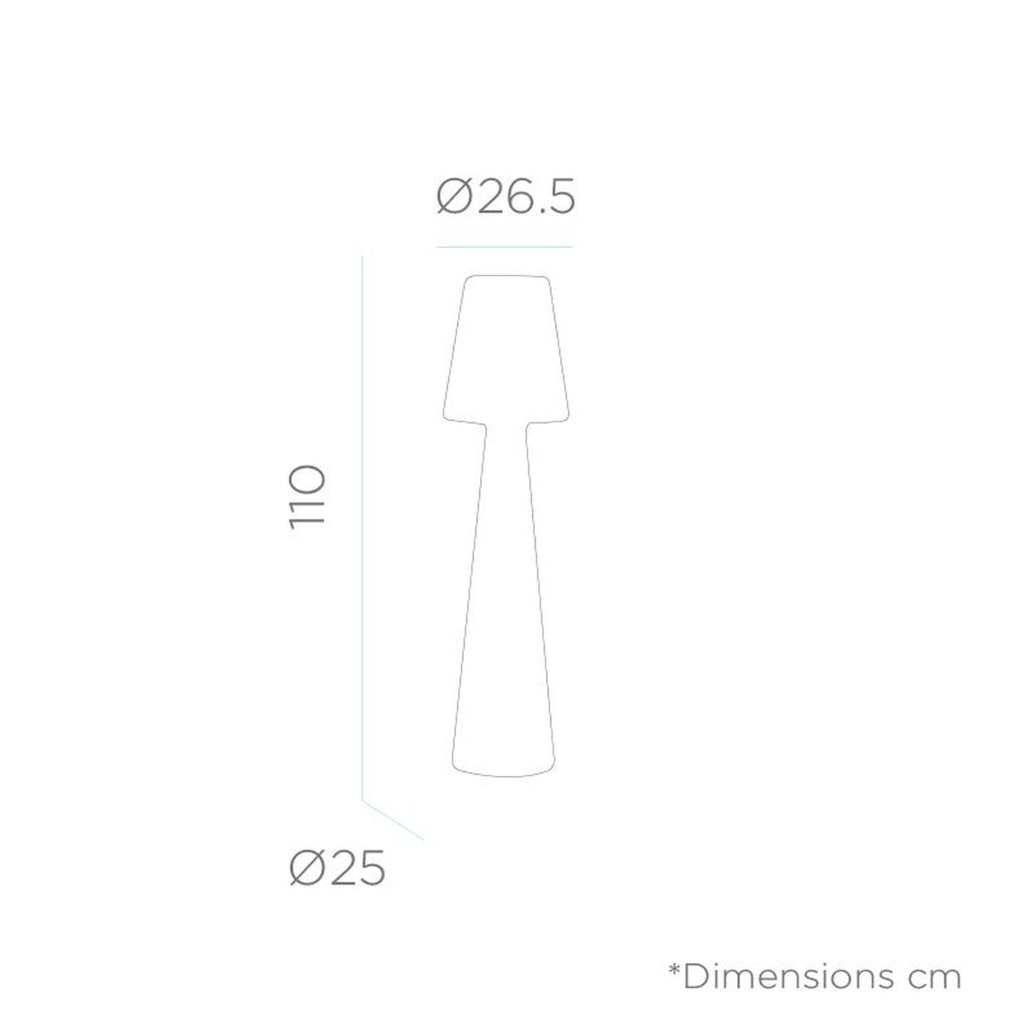 LED Stehlampe außen 110 cm IP65 Stecker Kabel 2700 K