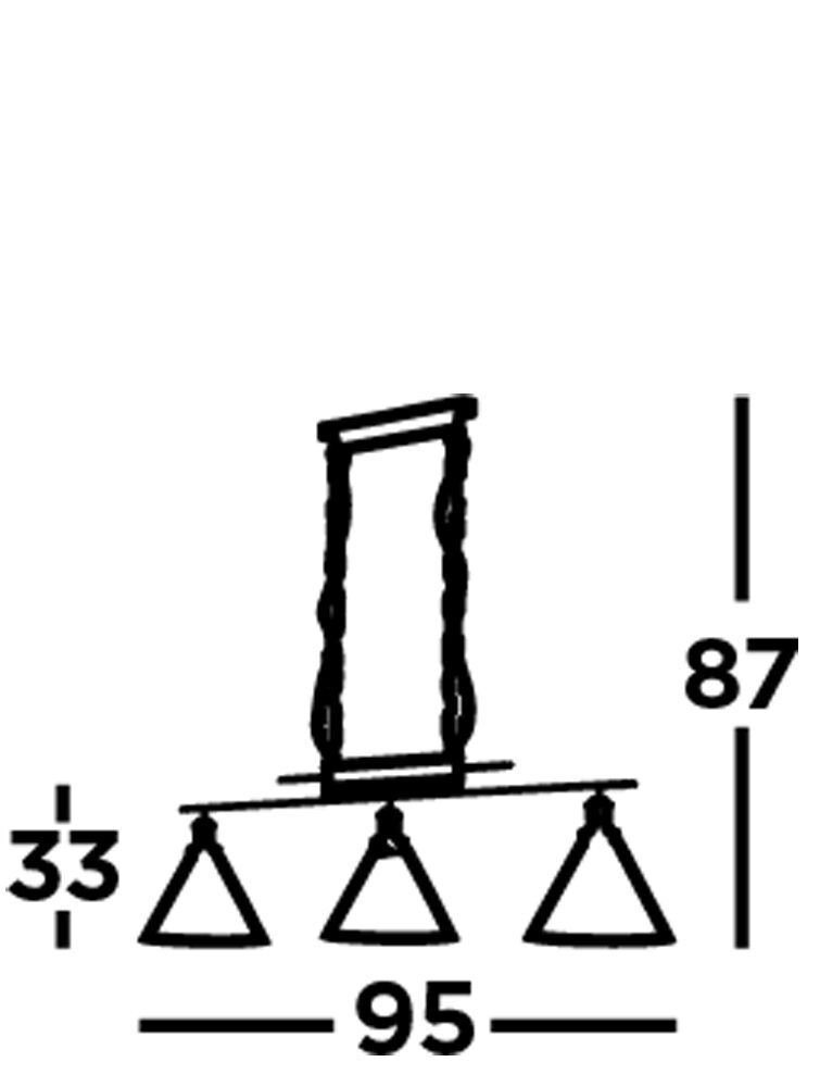 Hängeleuchte 3-flammig Chrom Klar E27 Vintage Design