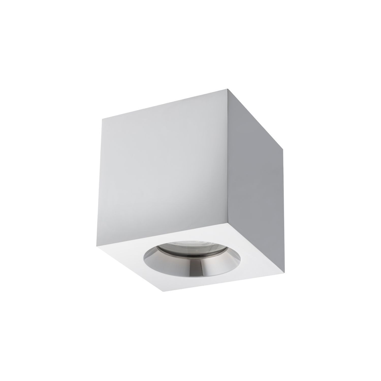 Kleiner Deckenspot Aluminium Glas IP44 B:8,5 cm Chrom