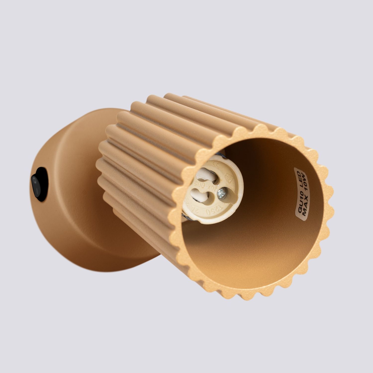 Schwenkbare Leselampe Wand GU10 B: 8 cm klein in Gold aus Alu