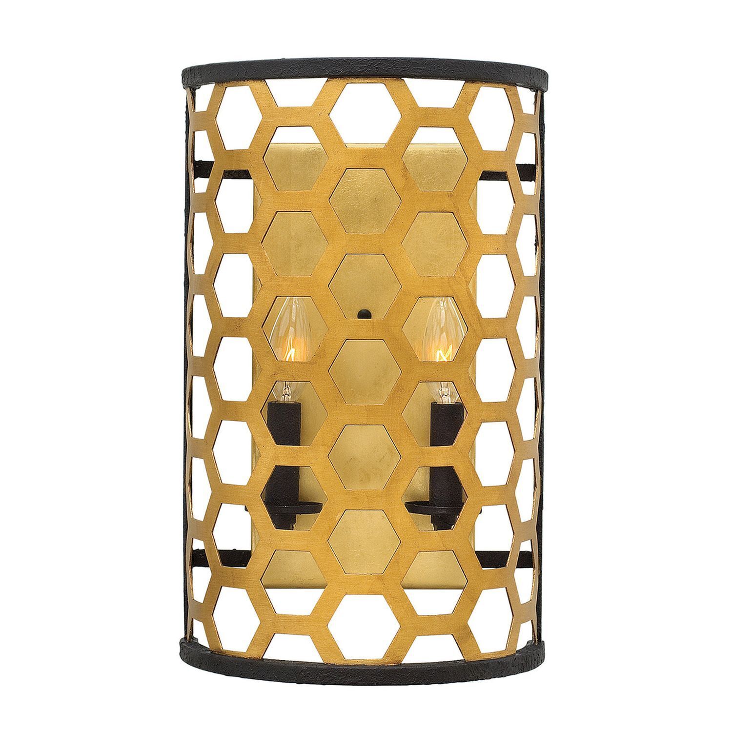 Wandlampe CELLA in Gold Schwarz Modern Lampe Flur