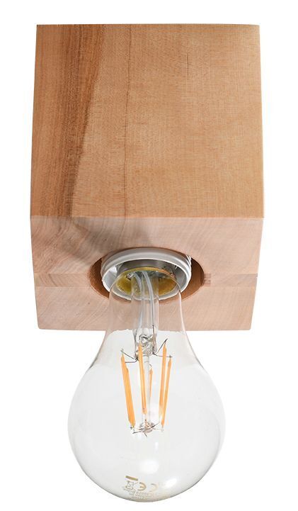 Spot Lampe Holz quadratisch B:10cm klein Modern kompakt