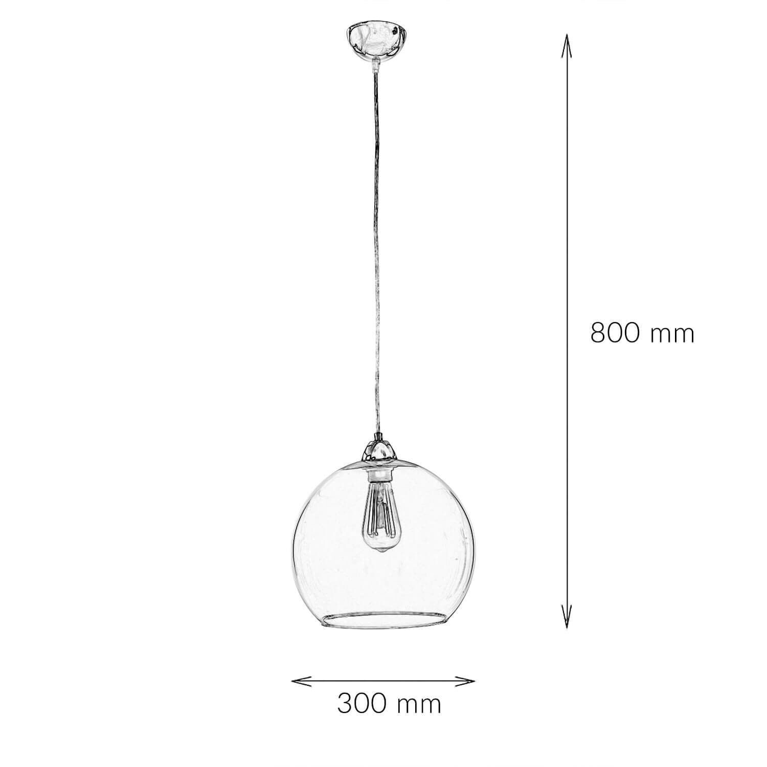 Hängeleuchte mit Glasschirm Grün