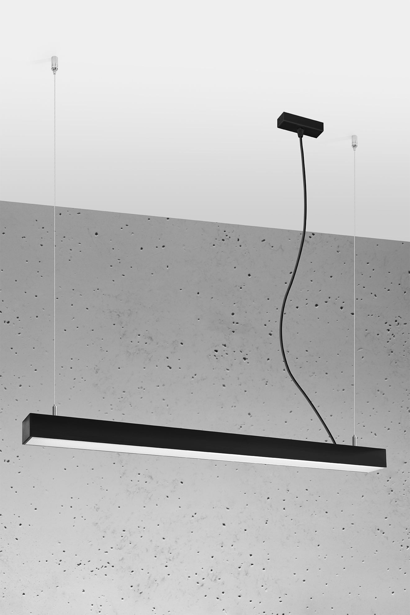 LED Hängelampe Esstisch 90 cm lang 4000 K Schwarz