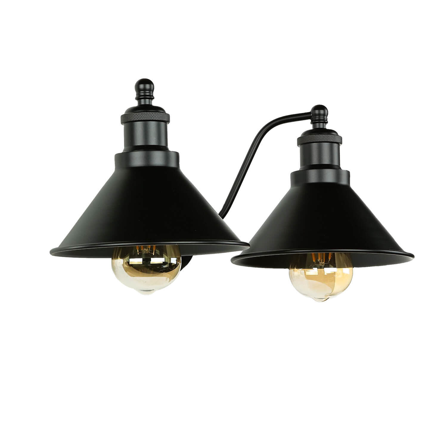 Wandlampe innen Schwarz Metall Industrial 2x E27 DABSKA