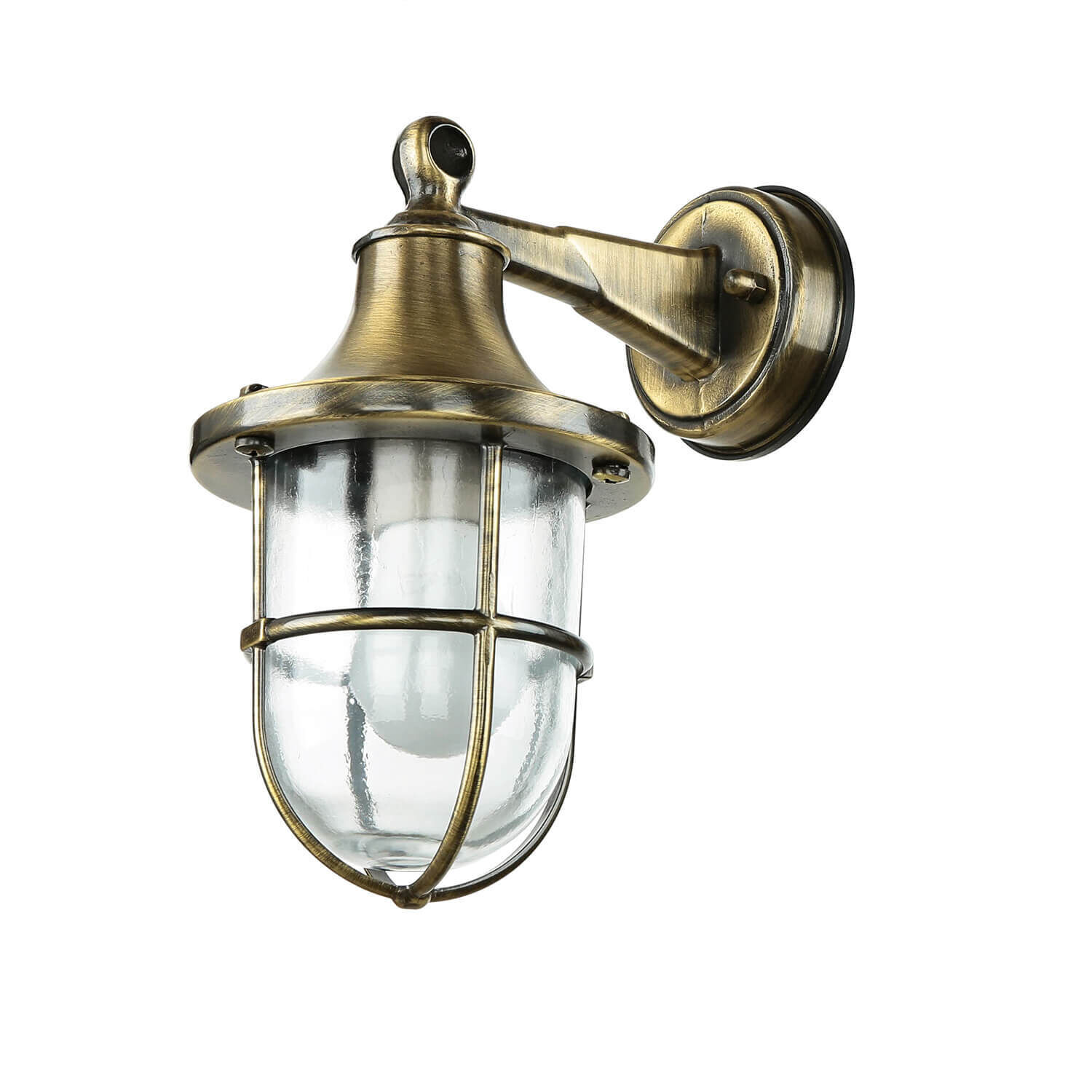 Messing Wandlampe IP64 Maritim Haus Hof SANTORIN