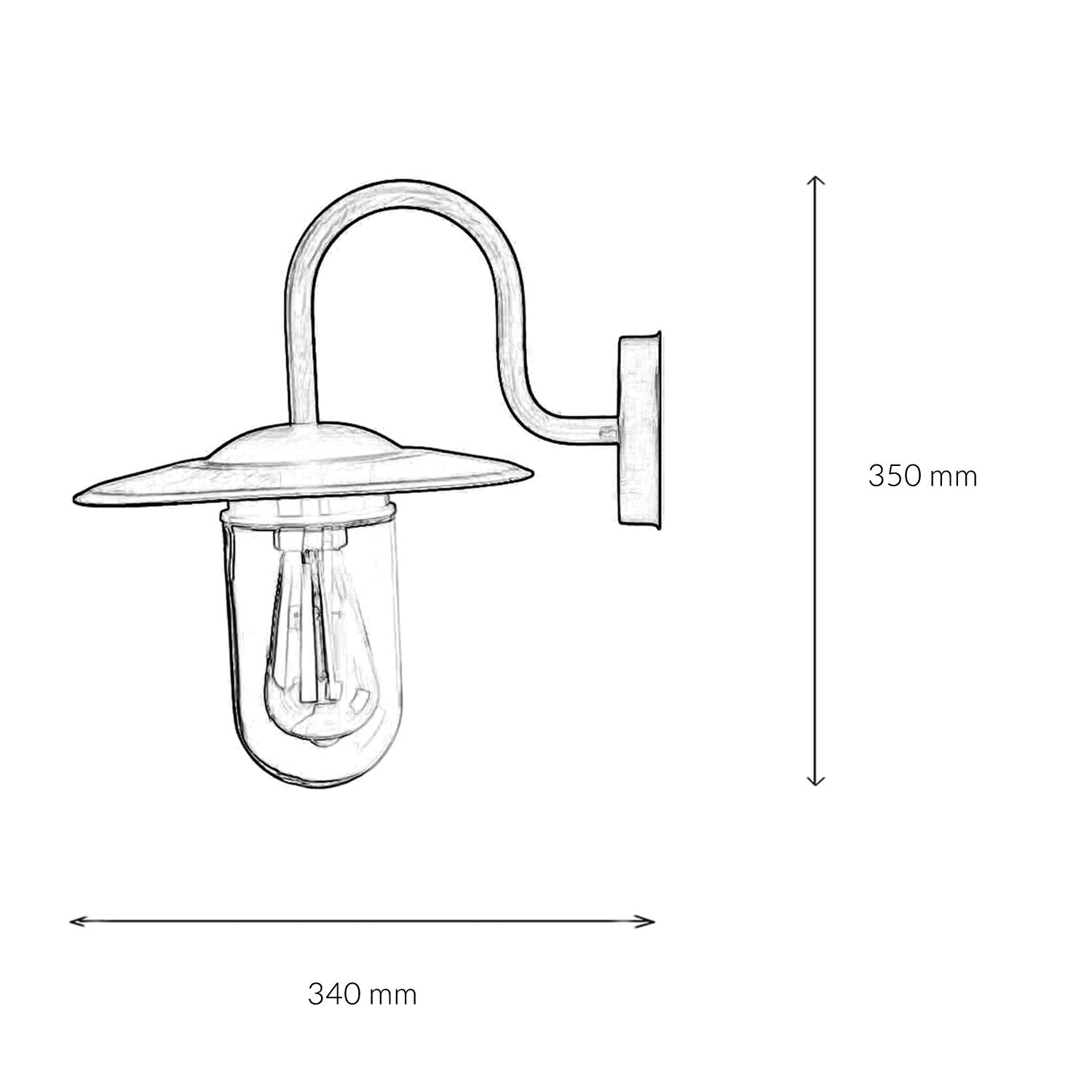 Wandlampe für Außen Schwarz Rot Antik E27 GÖTEBORG