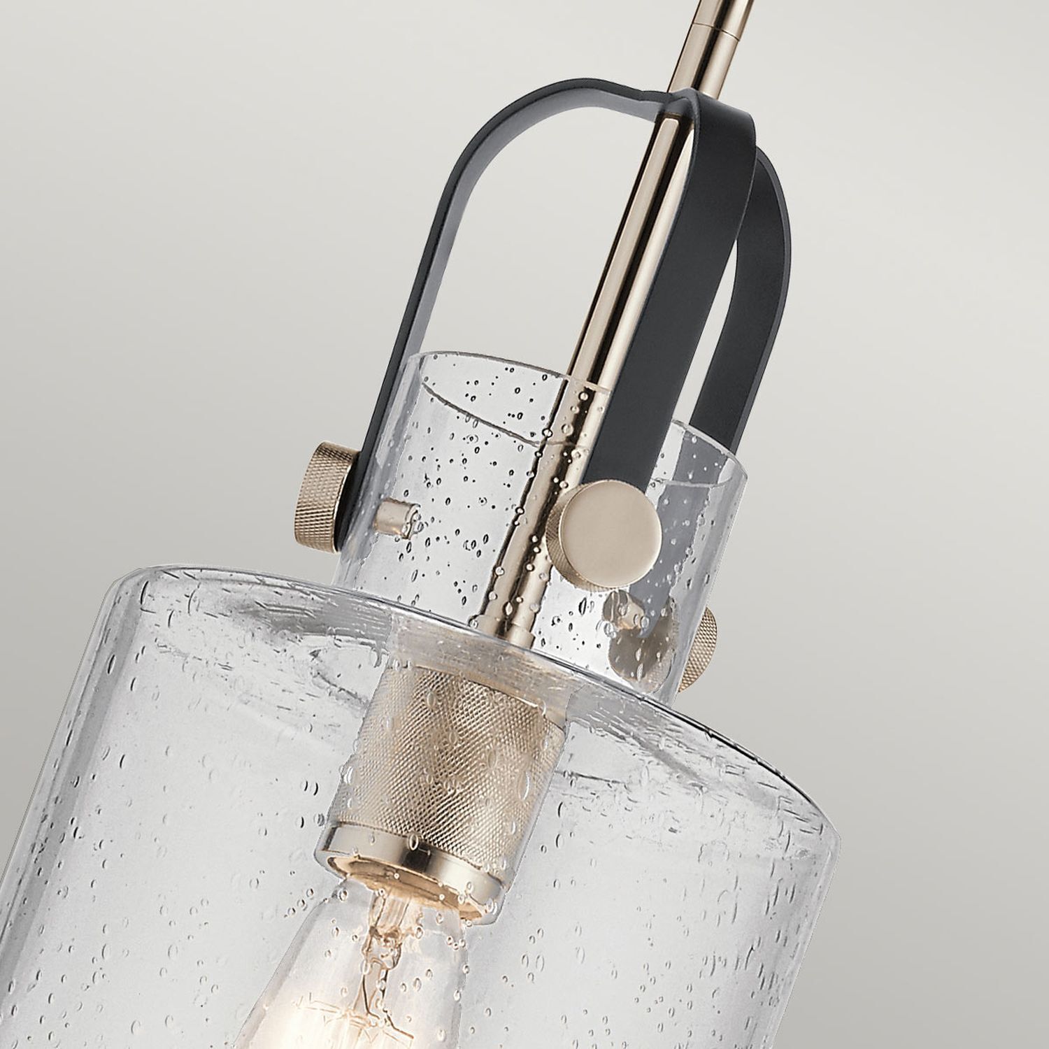 Hängelampe E27 Metall Glas 18 cm breit H: max. 141,6 cm