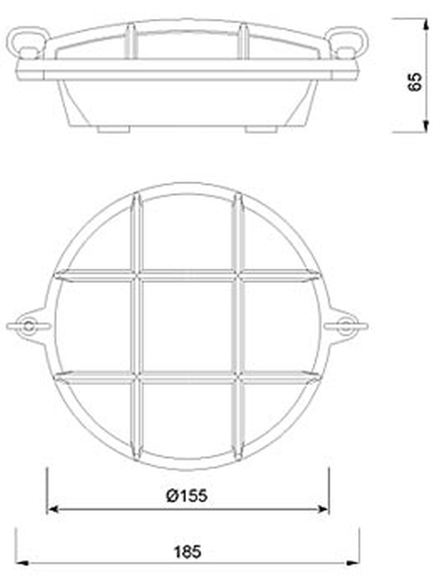 Schiffslampe LED verchromtes Messing IP54 SIRENA