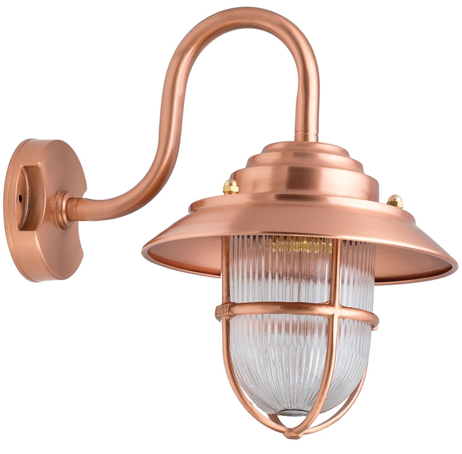 Wandlampe Echt-Messing IP64 Maritim in Kupfer