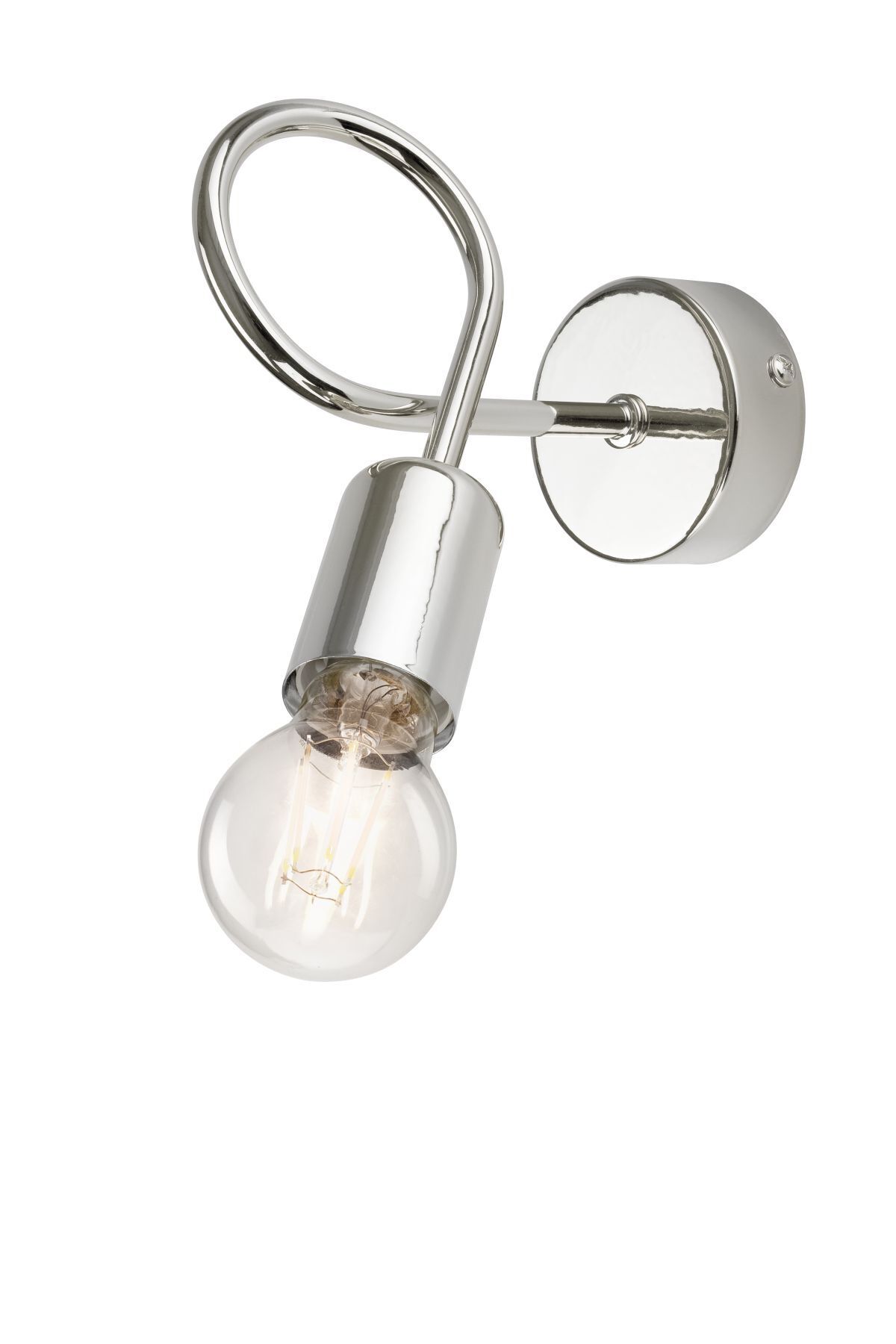 Wandleuchte Metall Lampe Chrom Modern MADALYNN