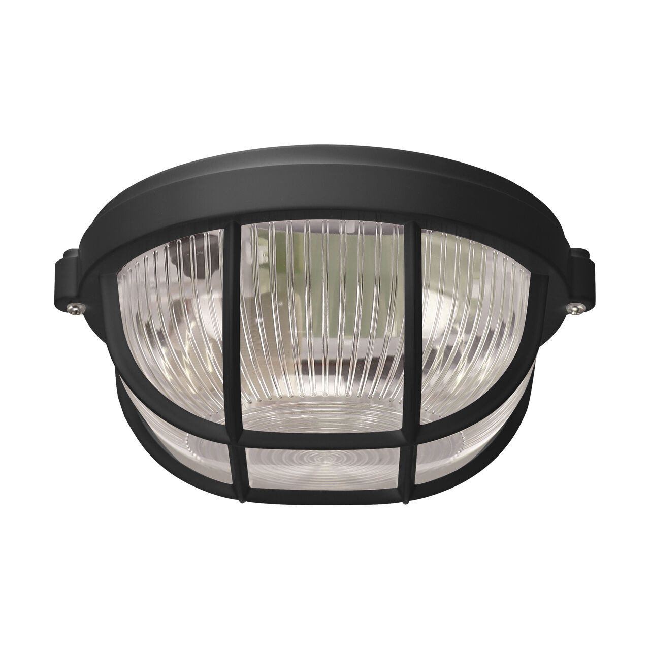 Deckenlampe außen IP65 Schwarz E27 Maritim Ø 18 cm