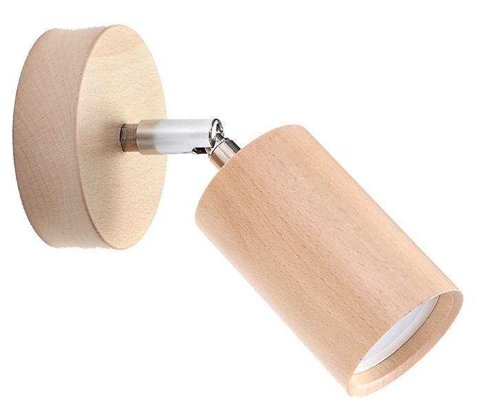 Spot Lampe Holz rund GU10 Modern wohnlich VESUVIA