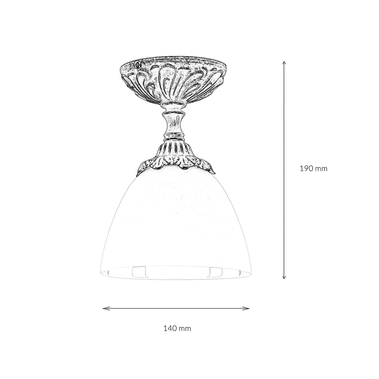 Deckenlampe Messing Glas Jugendstil Handarbeit edel