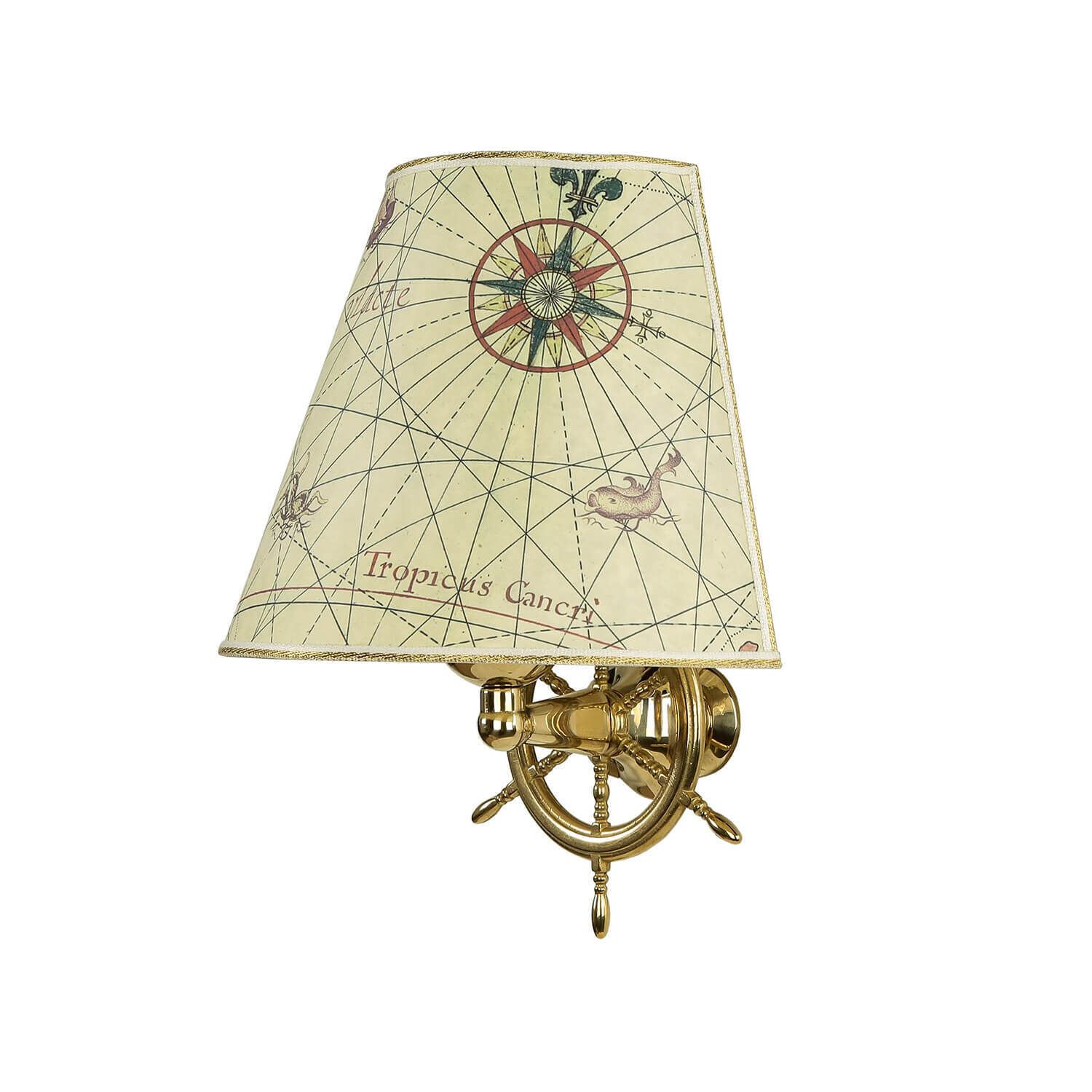 Wandlampe VELIERO Messing Maritim außergewöhnlich