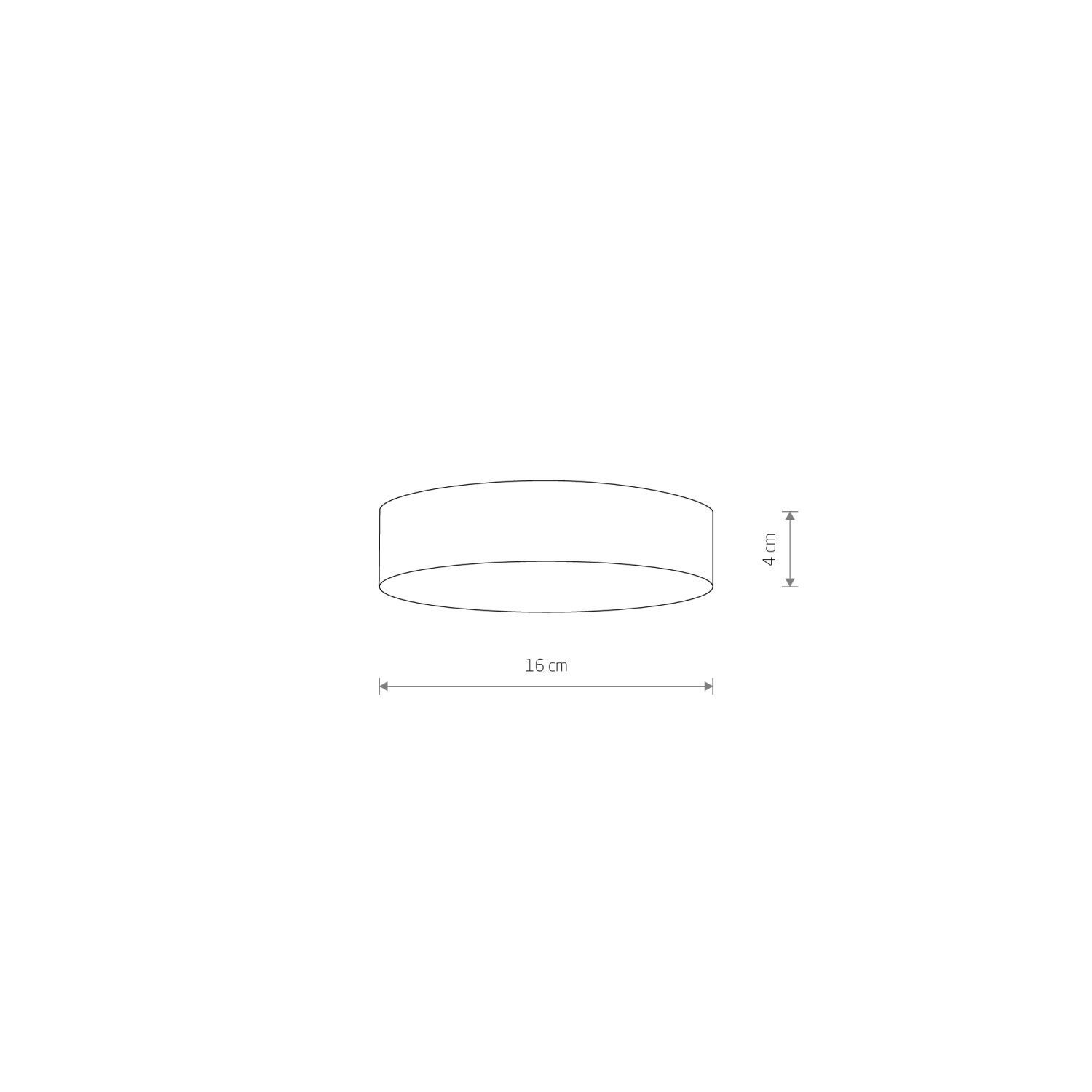 LED Deckenlampe klein Ø 16 cm rund Schwarz 3000 K 1600 lm