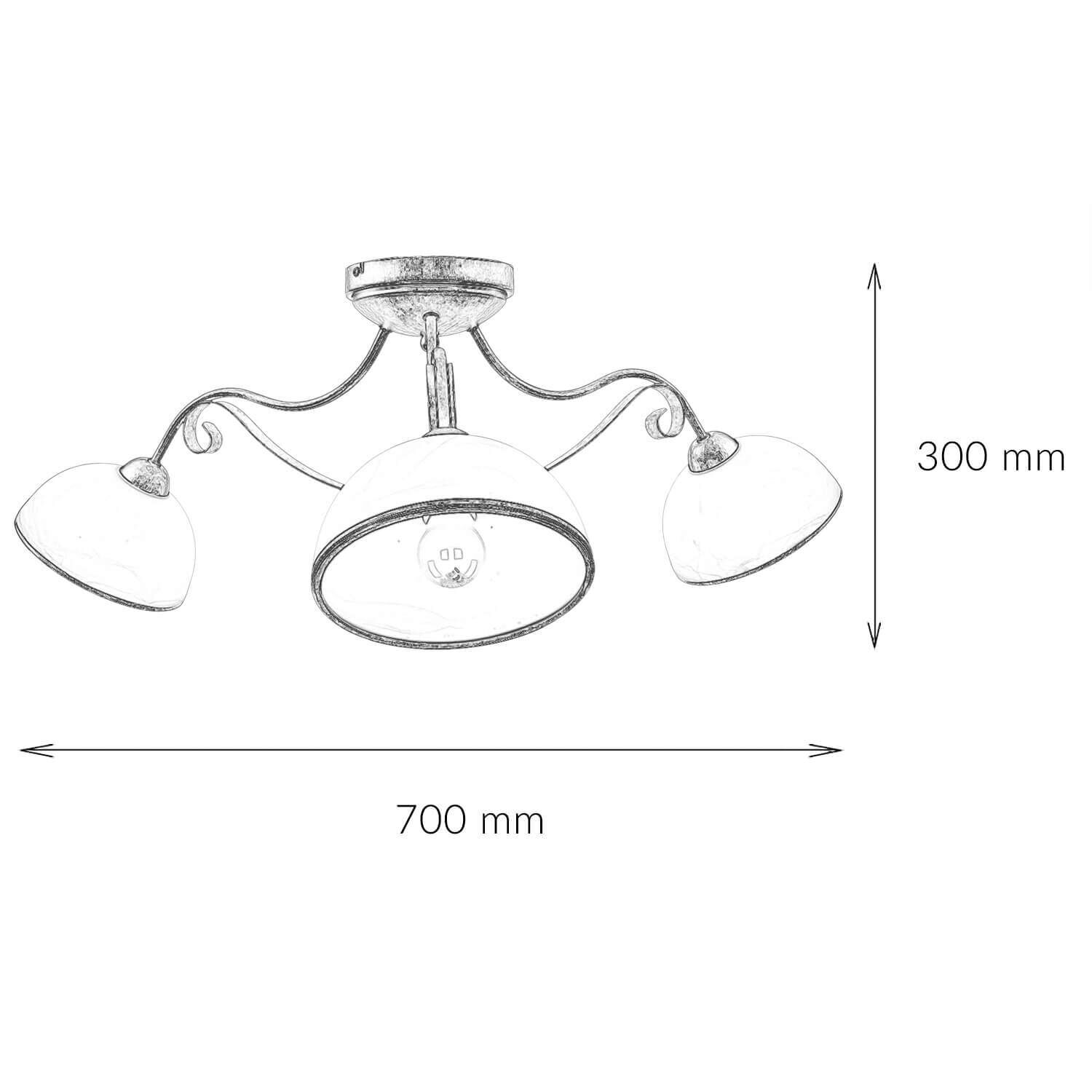 Deckenleuchte ANTICA Ø70cm 3-flmg