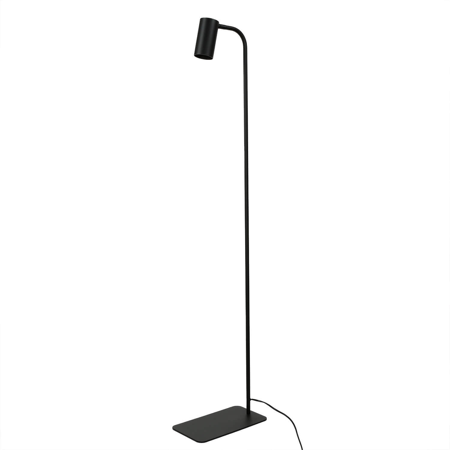 Verstellbare Stehlampe Wohnzimmer Schwarz Metall 124cm