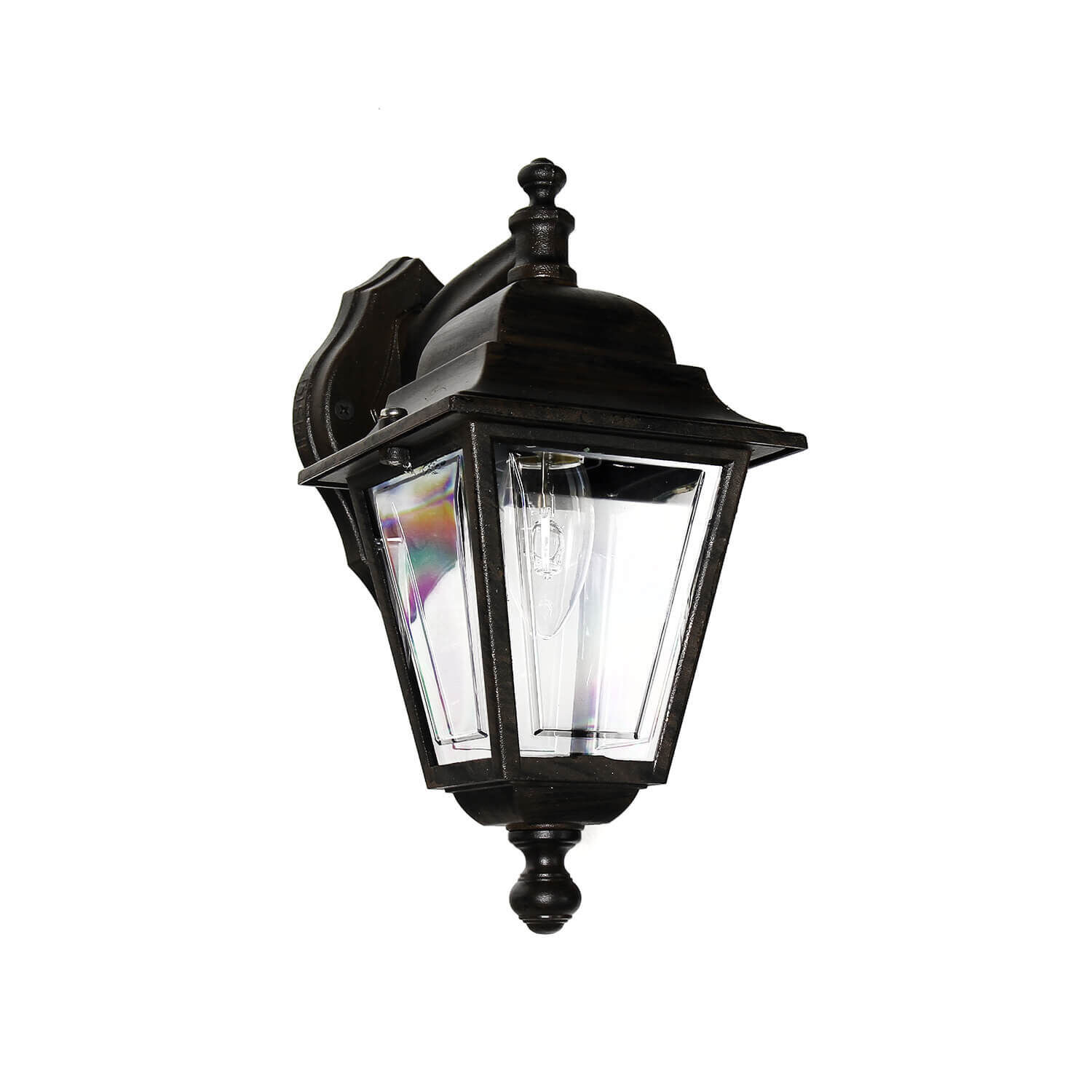 Schwarze Außenlampe Aluminium IP44 Rustikal E27