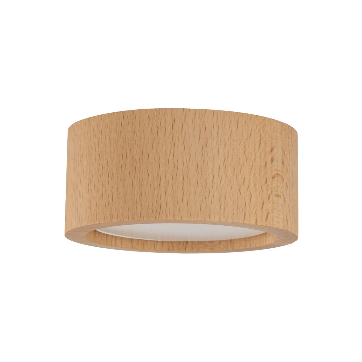 Deckenlampe rund Ø 9,5 cm H: 4,5 cm Aufputz GX53 Holz