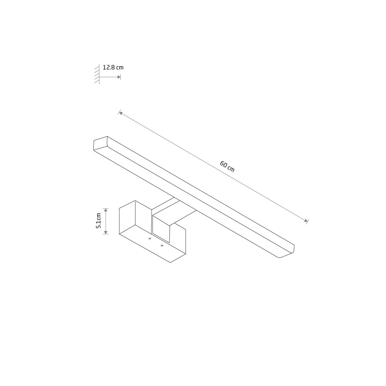 Spiegelleuchte LED Chrom IP44 3000 K 900 lm Aluminium