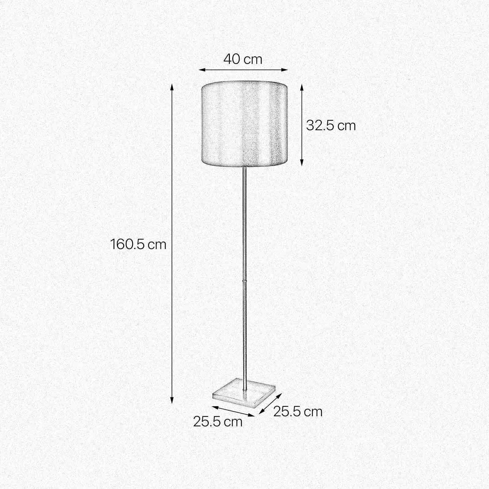 Stehlampe in Bronze hell Braun E27 160,5 cm Messing Stoff