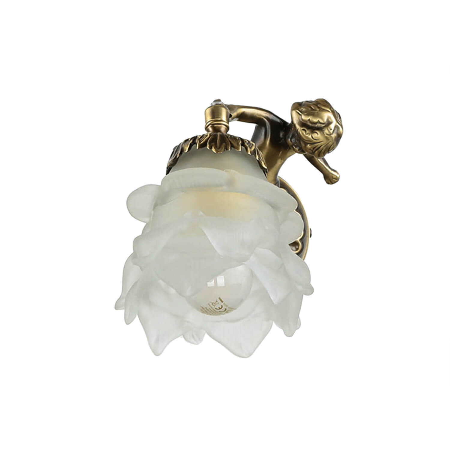 Wandlampe Messing Antik Echt Jugendstil Putti