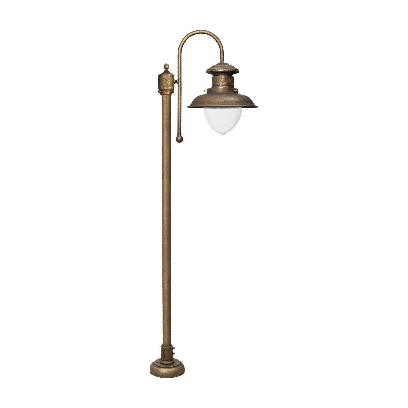 Wegeleuchte in Bronze Antik matt IP44 E27 150 cm Messing
