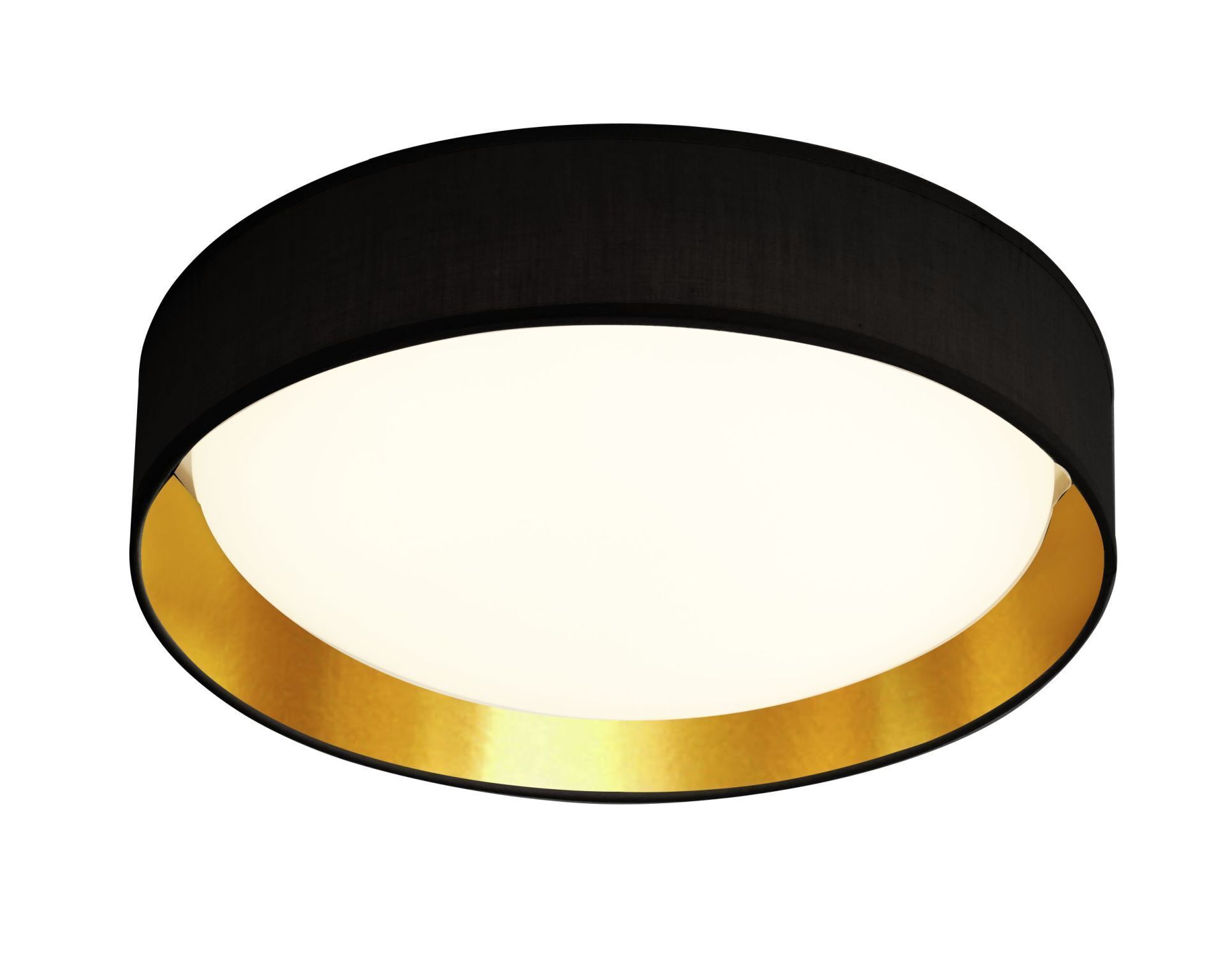 Elegante LED Deckenleuchte Ø50 cm 25 W in Schwarz Gold