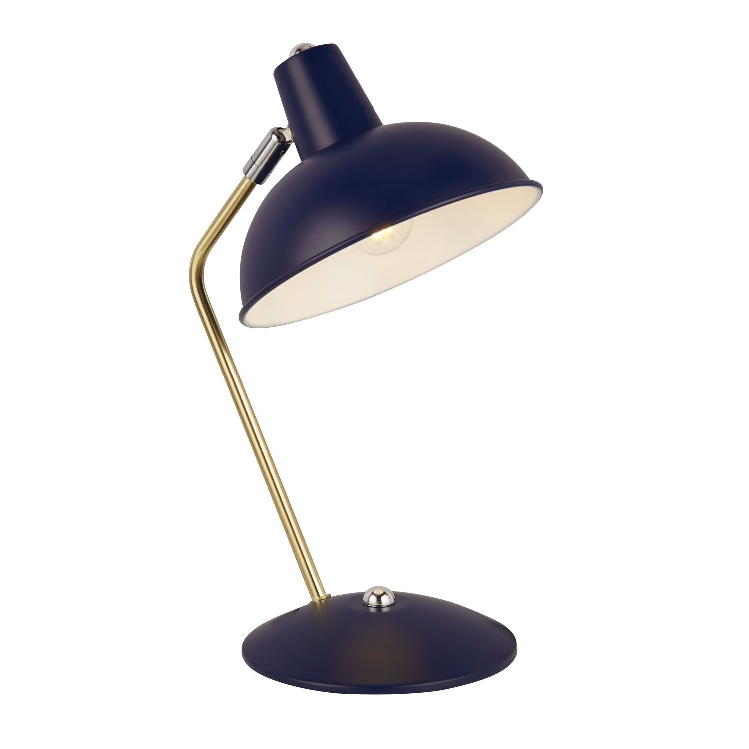 Schreibtischlampe verstellbar E14 36,5 cm Metall in Blau